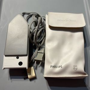 Vintage Philips stewardess fold flat iron travel Iron